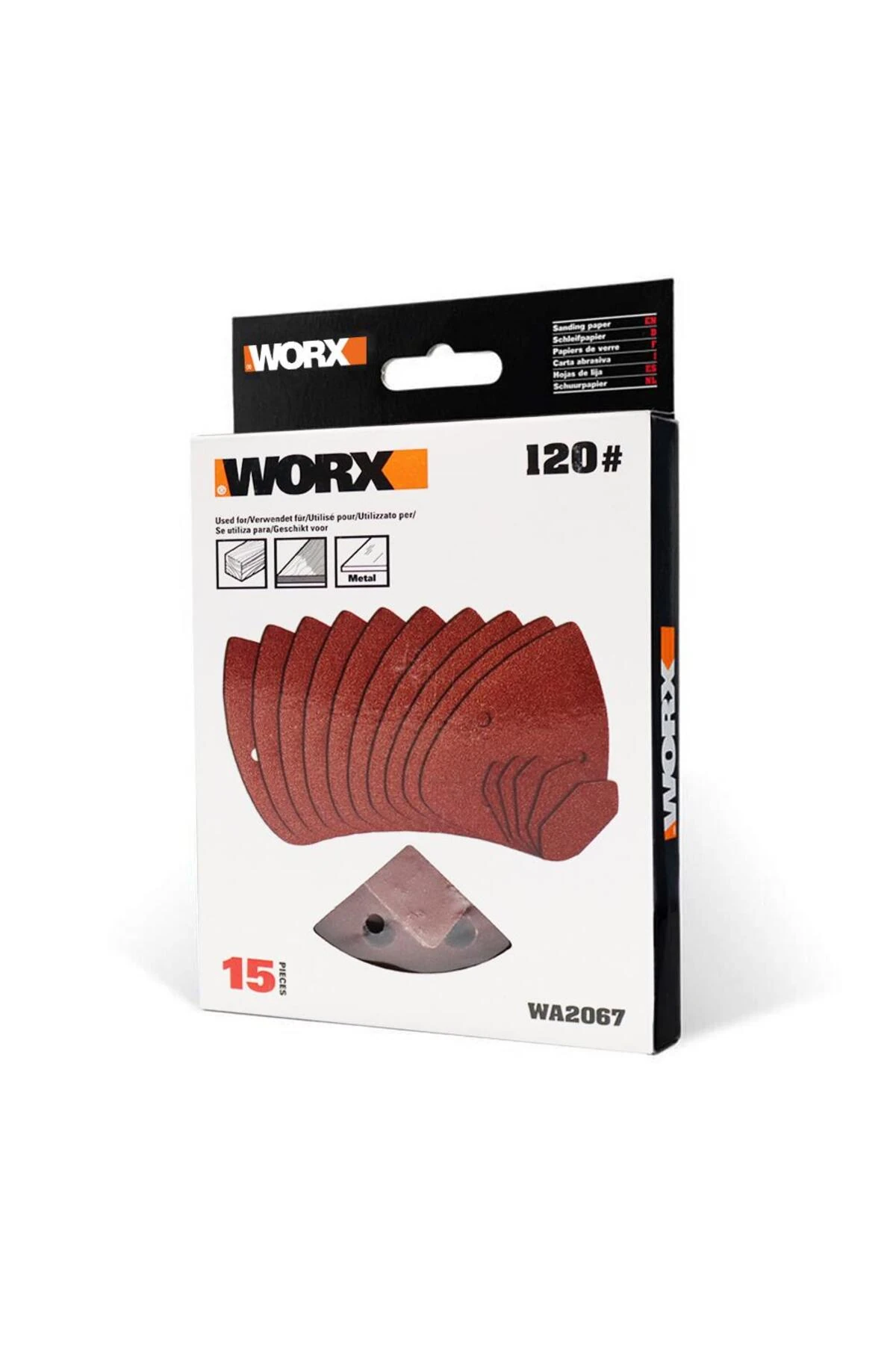 WA2067 140x90mm 120 Kum, 15 Adet Cırtlı Universal Mouse Zımpara Kâğıdı