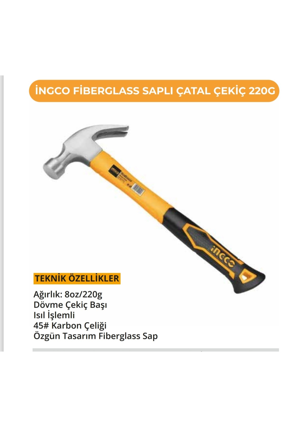 FIBERGLAS SAPLI ÇATAL ?EKIÇ 220GR
