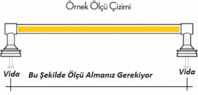 Şehzade Mat Siyah Mobilya Dolap Mutfak Çekmece Kulpu 160 mm ( 16 cm ) 5 Adet