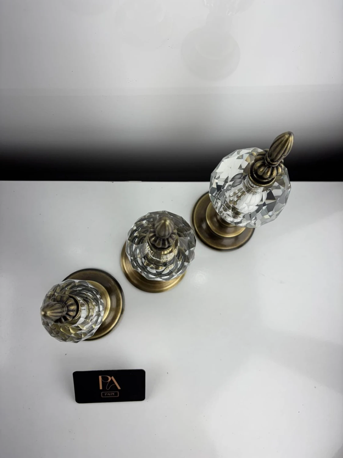 Kristal 3lü Metal Dekoratif Obje Biblo Süs Eşya Salon Aksesuar Tv Sehpa Masa Konsol Ofis Salon Dekor