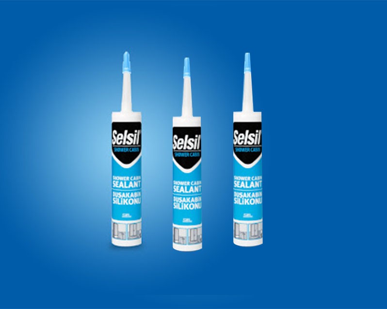 3'lü  Duşakabin Silikonu Şeffaf 310 ml