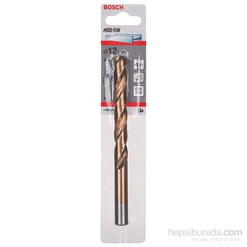 BOSCH - Metal Matkap Ucu Hss-Tin, Dın 338 - 12 X 101 X 151 Mm