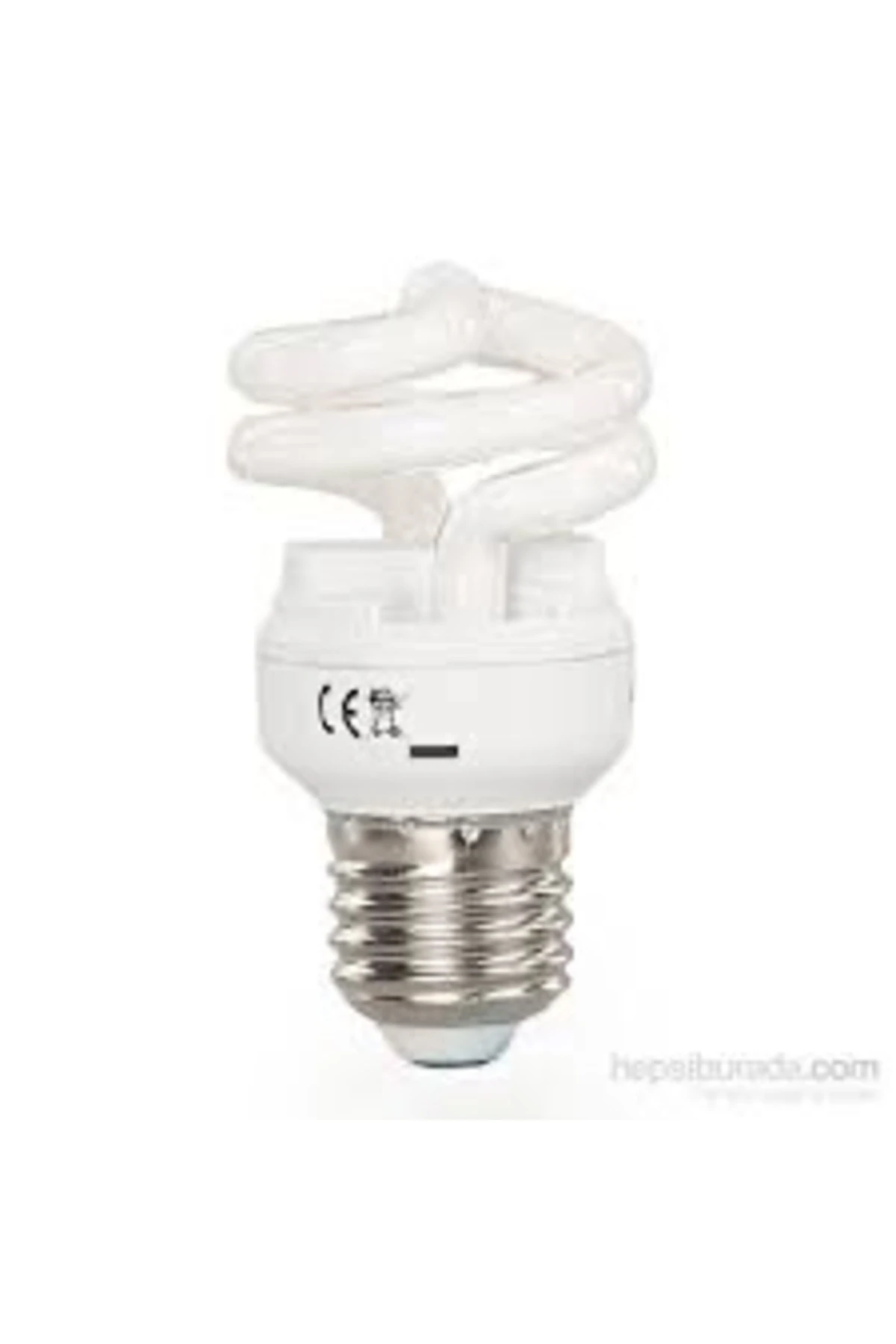 8W= 38W Mini Kıvrık Sprel Tasarruflu Ampul/e27 Duy/Sarı Işık-2700K/400 Lumen