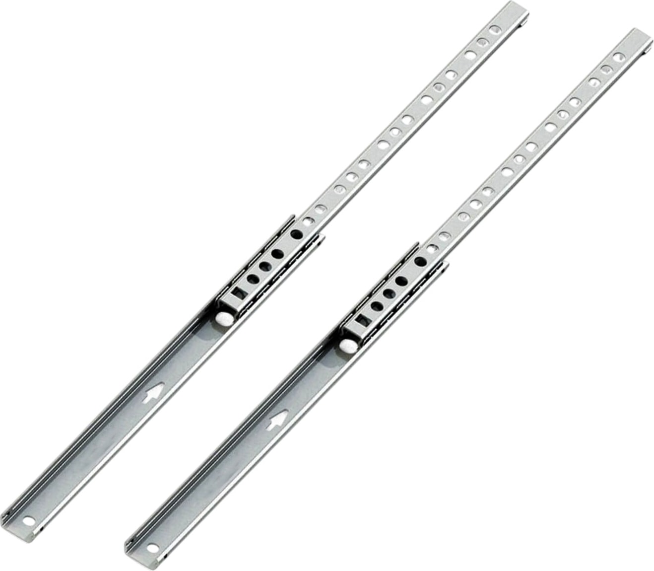 Teleskobik Ince Bilyeli Bilyalı Dolap Çekmece Rayı Sürgüsü Metal En 1.7 cm 17 mm Uzunluk 34.2 cm 342