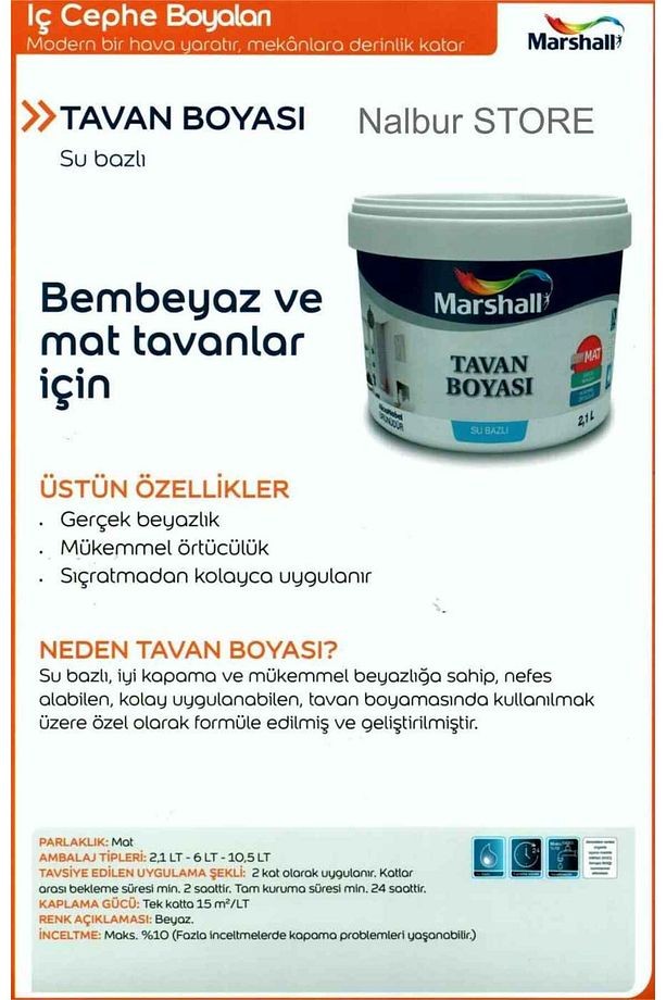 Fit Silikonlu Ipek Mat 20kg Tavan Boyası 10kg Rulo-su Bazlı-silinebilir-kokusuz-nefes Alır