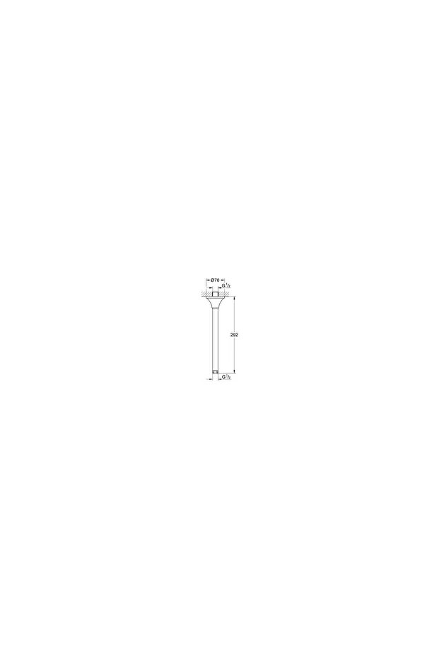Rainshower® Grandera™ Tavandan Duş Başlığı Iniş Borusu 292 Mm - 27982000
