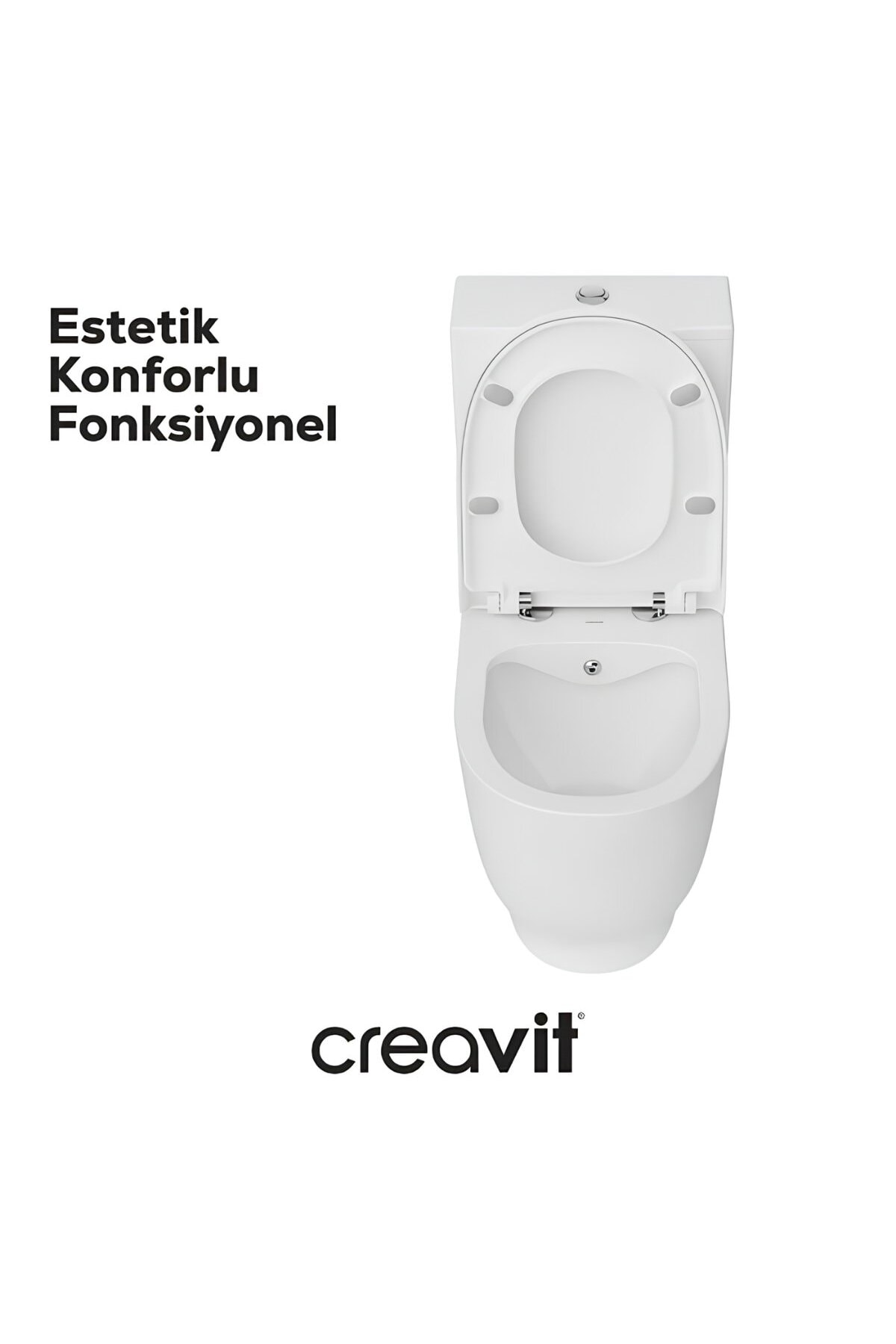 Mare Beyaz Kanalsız Duvara Sıfır Klozet Takımı MA361, Mare Duroplast Yavaş Kapak