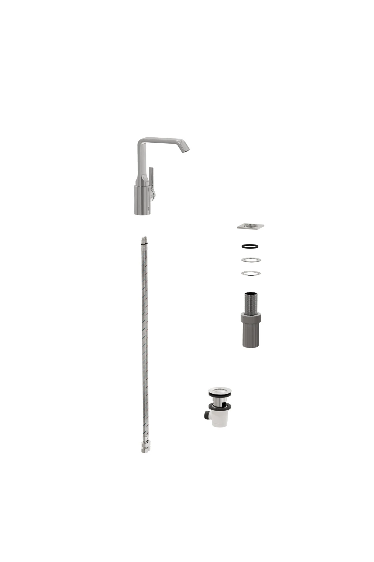 Suit A42616 Lavabo Bataryası, Yandan Kumandalı, Krom