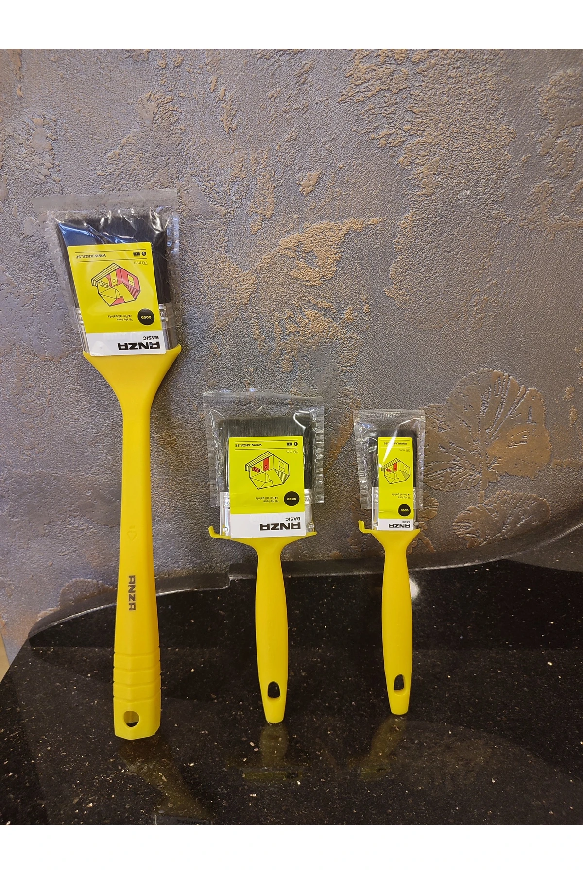 Anza Basic Sarı Kestirme Fırça Seti