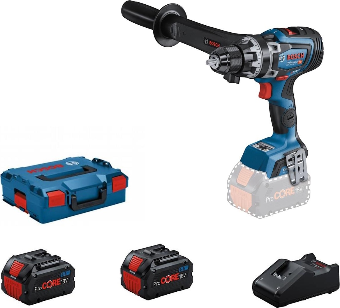 BOSCH Gsr 18V-150 C Procore 2X5,5AH Çift Akülü Vidalama
