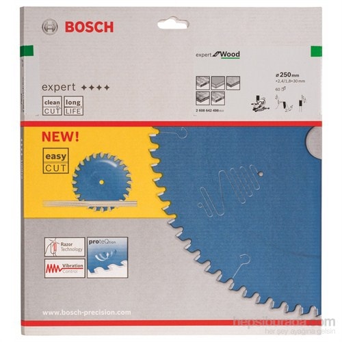 BOSCH - Expert Serisi Ahşap İçin Daire Testere Bıçağı - 250 X 30 X 2,4 Mm, 60 Diş