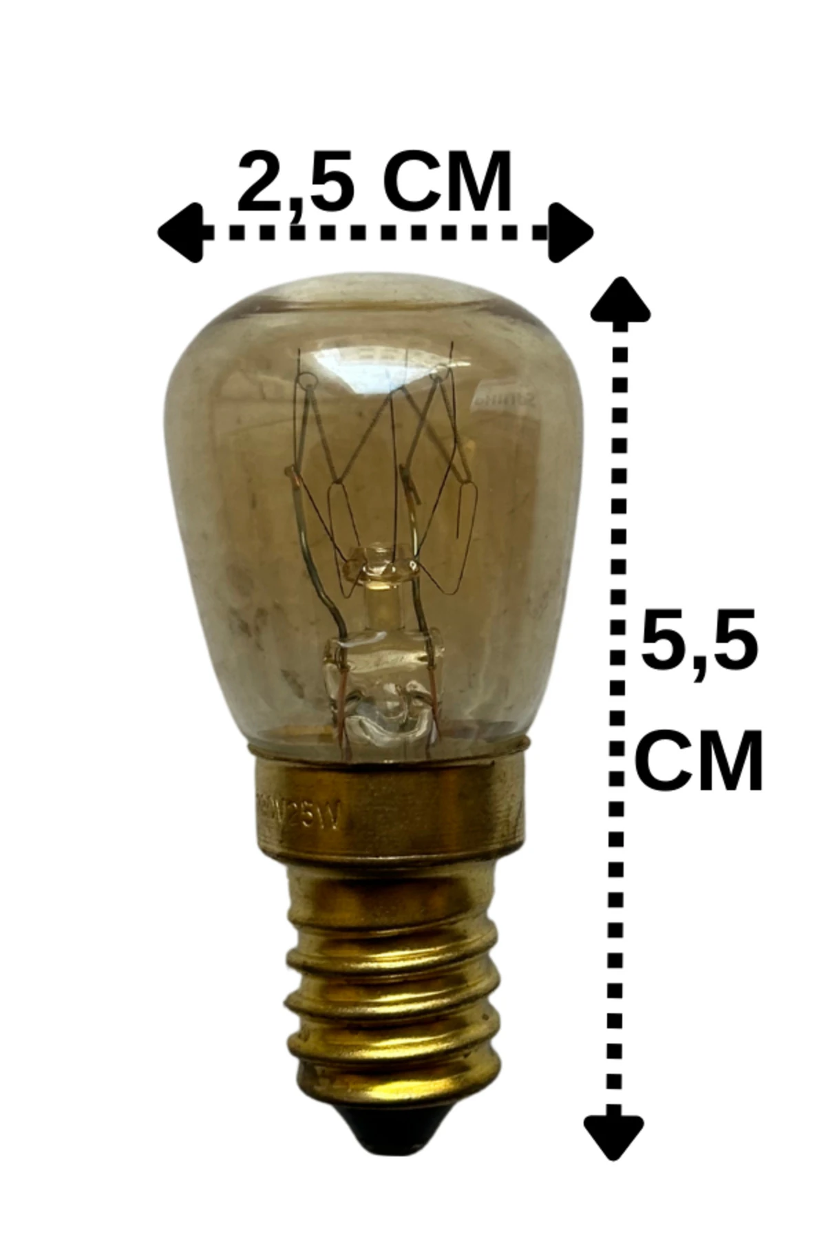 Sectron 25W Sarı Işık E14 Duylu (Ince Duy) Fırın Ampulü (2'li Paket) 2700K
