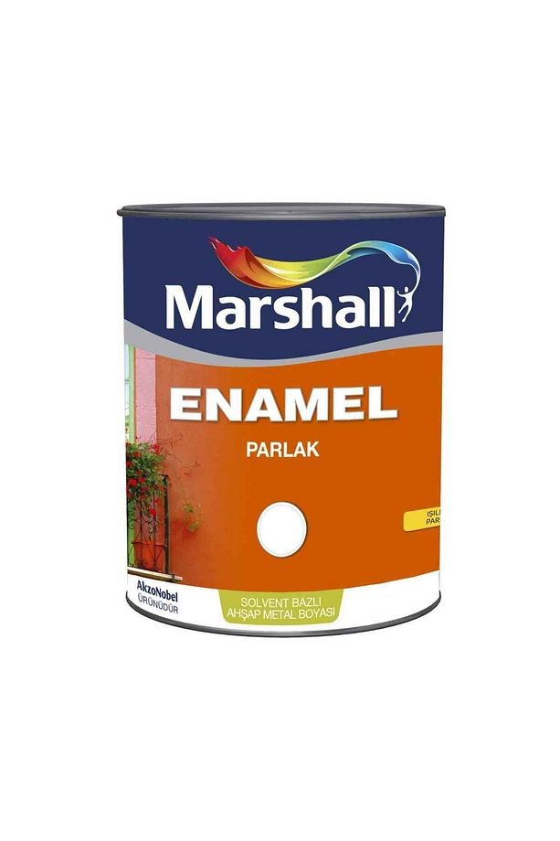Enamel(DEKORATİF) Parlak Yağlı Boya Siyah 0.75lt=1kg-ahşap Metal Beton Plastik Için