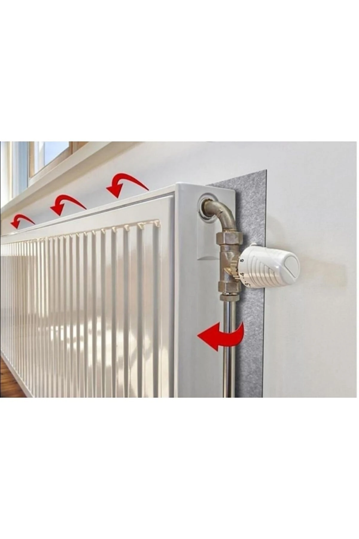 10mm Kalınlık- 4 Metre Kalorifer Petek Arkası Isı Yalıtım Levhası Radyatör Arkalığı Izolasyon