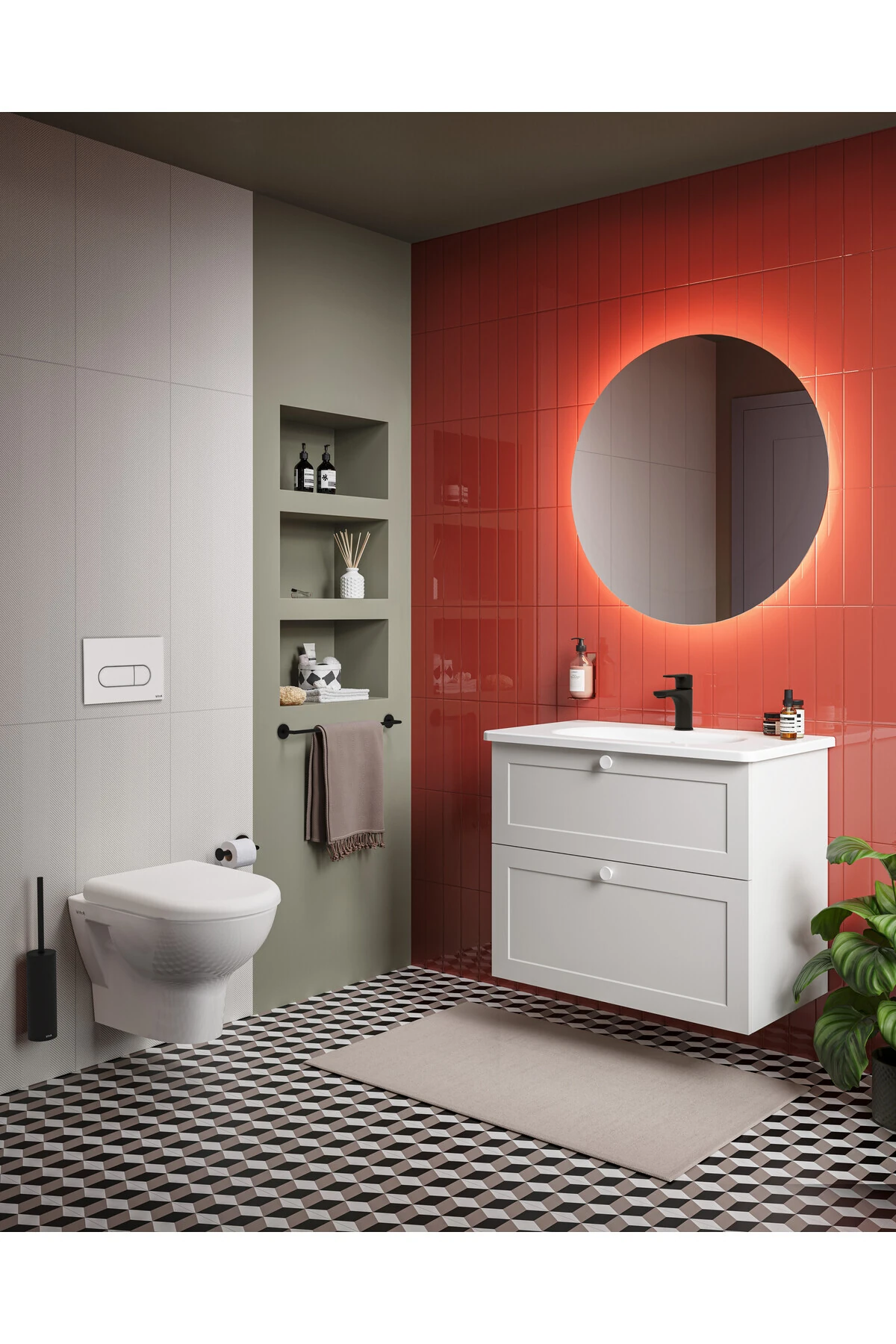 Artema Root Round A4270536 Lavabo Bataryası, Mat Siyah