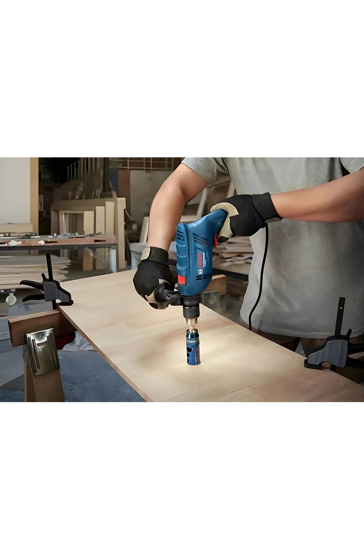 Darbeli Matkap Gsb 600 100 Parça Aksesuar Seti Çantalı Elektrikli Devir Ayarlı Al Marka Yapıştırıcı