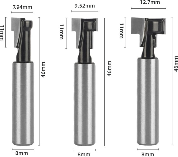 3 1/4 "6mm 6.35 mm 8mm Shank T Yuvası Kesici Yönlendirici Bit Seti Altıgen Cıvata Anahtar Delik Uçları T Planya Freze Kesici Ahşap Ağaç Işleme Için (Yurt Dışından)