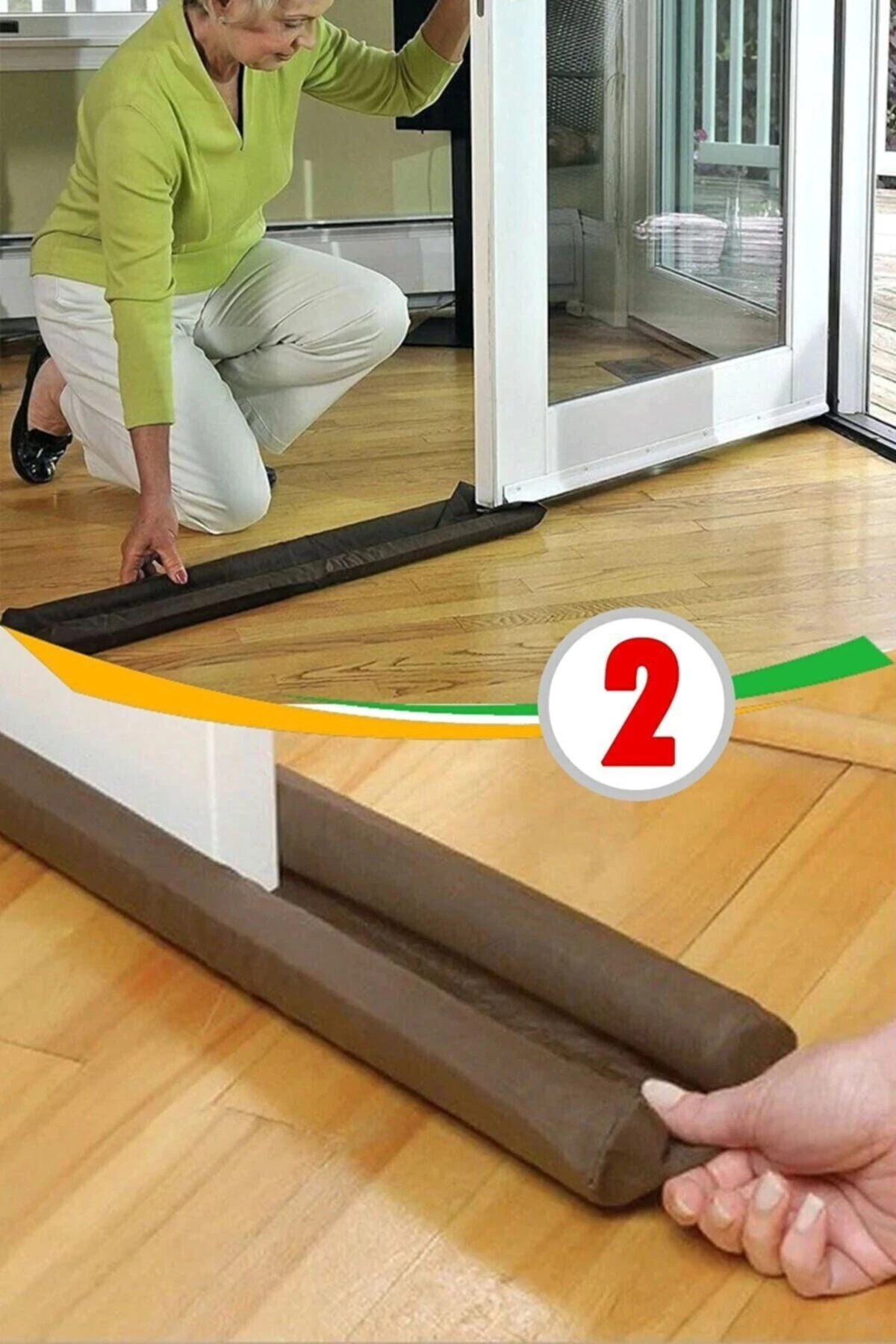 2 Adet Kapı Altı Rüzgar Önleyici Soğuk Önleyici Rüzgarlık Isı Yalıtım İzolasyon Kapı Altlığı