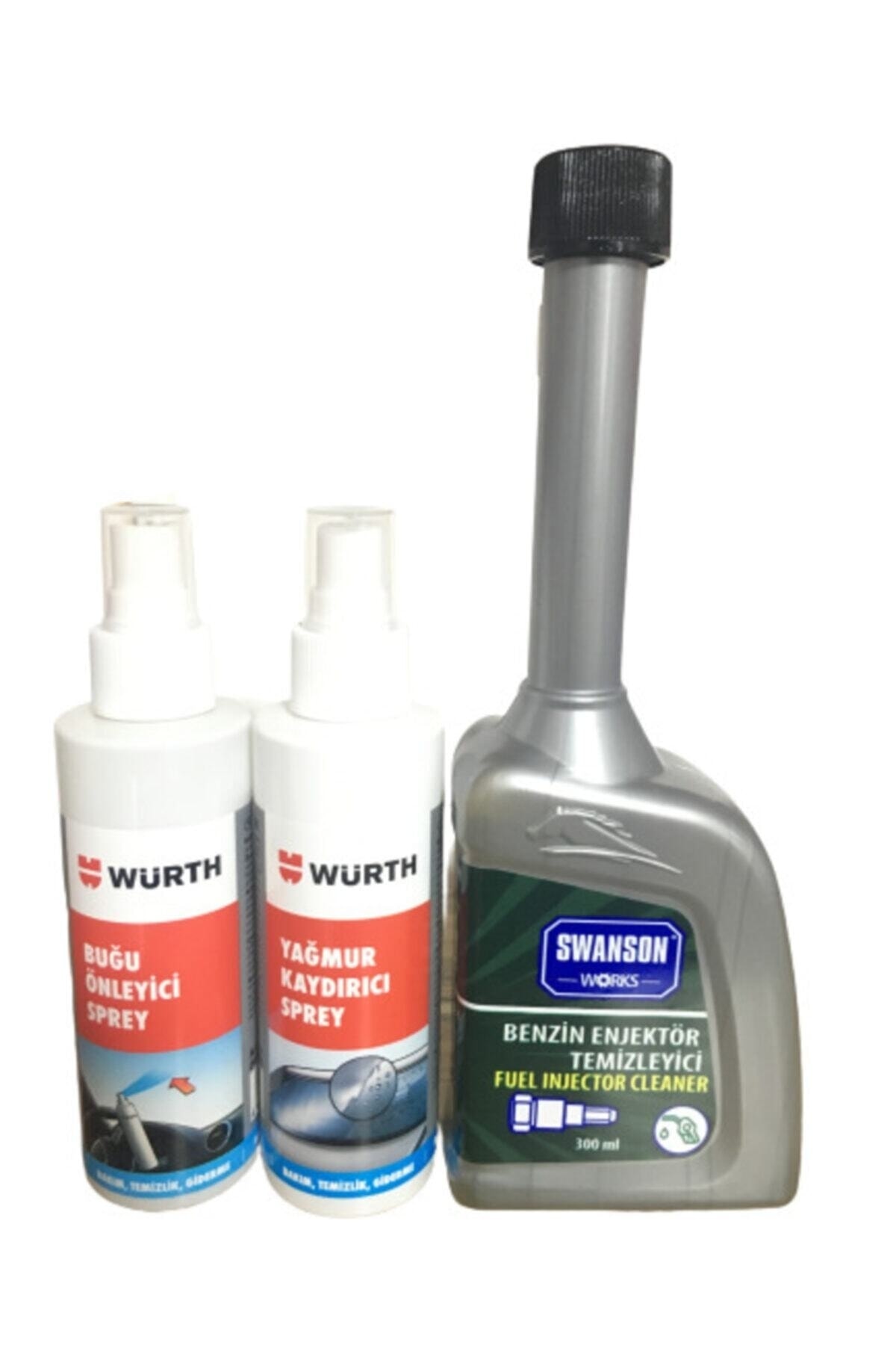 Swanson Works Benzin Enjektör Temizleyici 300 Ml Buğu Önleyici + Yağmur Kaydırıcı Sprey 150 M