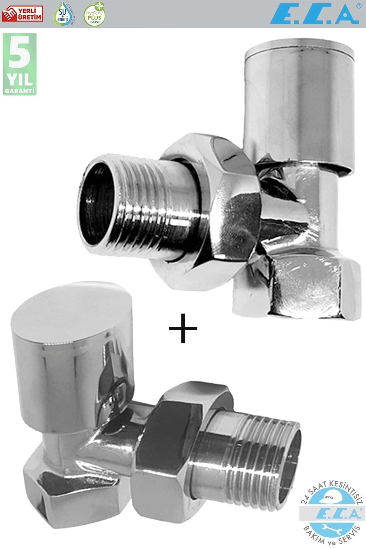 G 1/2” Köşe Radyatör Vanası Krom Volanlı Köşe Radyatör Valf E.c.a 2 Adet 602120280