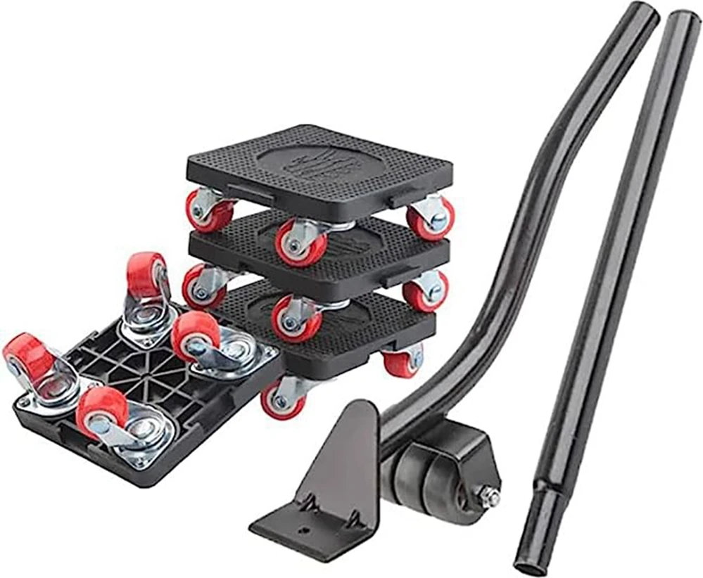 Mobilya Taşıma Aleti, 880 Lbs, 4 Tekerlekli ve Portatif Asansörlü, Mobilyaları, Buzdolaplarını, Kanepeleri Taşımak Için Siyah (Yurt Dışından)