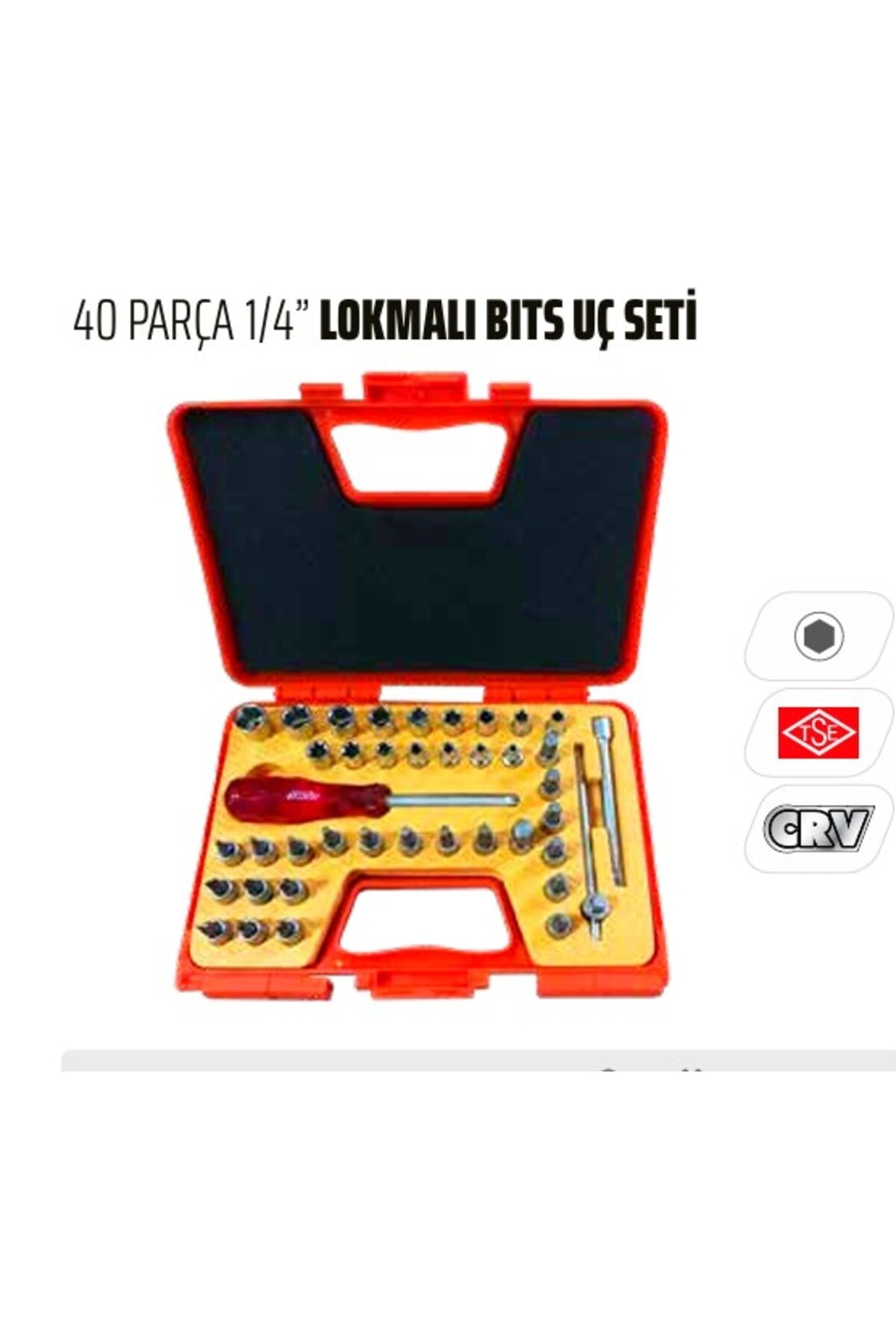 RİCO 40 Parça 1/4 Lokma Takımı Bits Lokmalı 006-RC4513