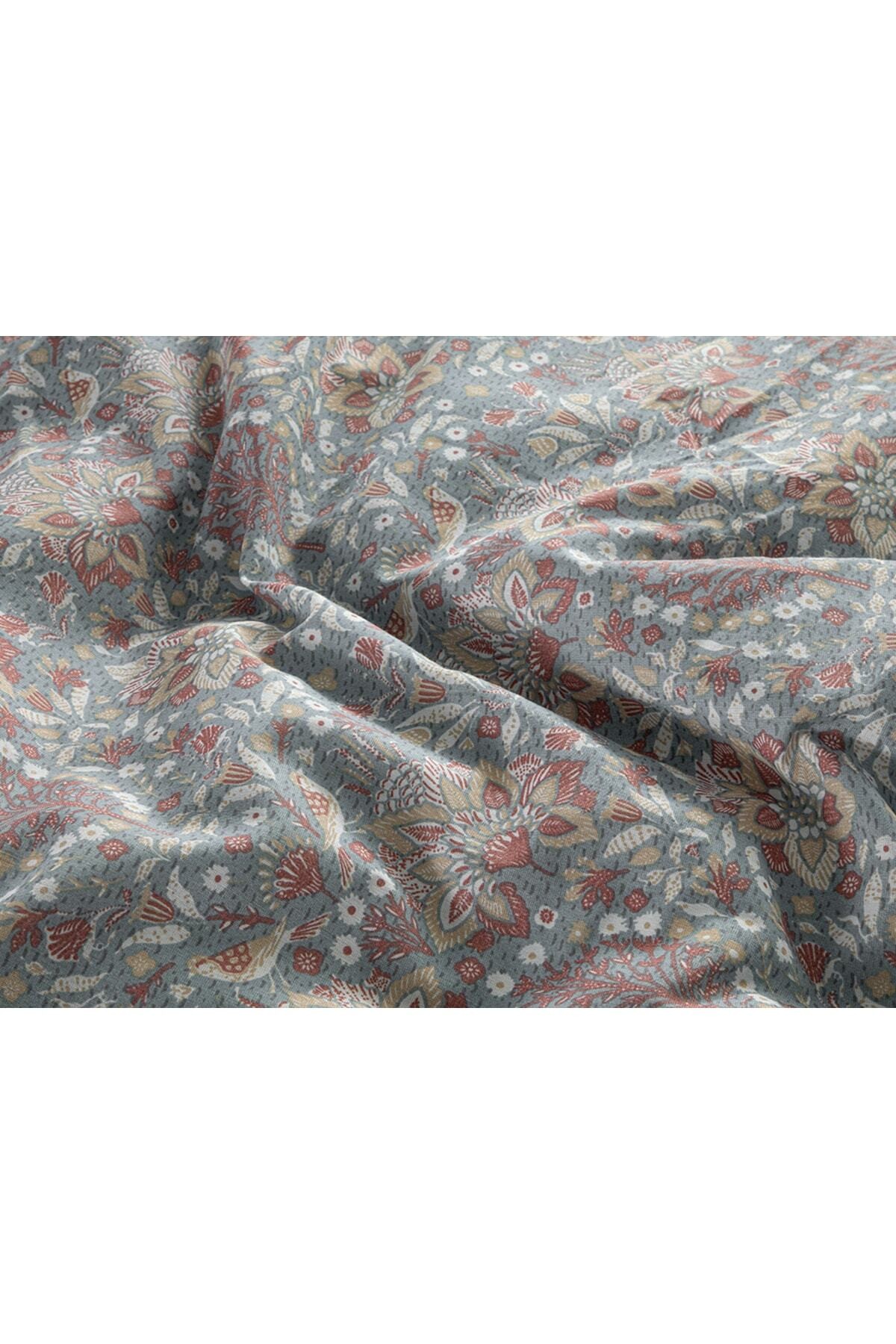 Honeysuckle Kolay Ütülenir Çift Kişilik Nevresım Setı 200x220 Cm Mavi
