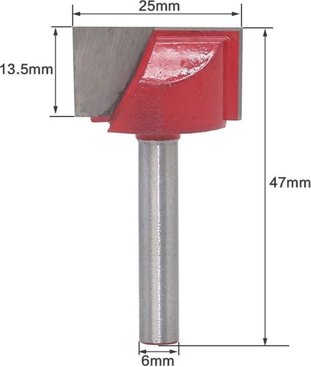 Adet Temizleme Alt Yönlendirici Bit Seti 6mm Shank Çift Flüt Caide Kesici Düz Spoilboard Yüzey Planya Aracı (Yurt Dışından)