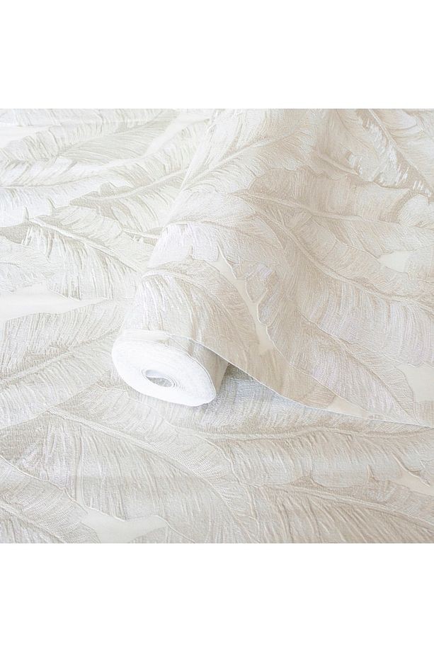 Vera 1507-1 Soft Beyaz Yapraklı Duvar Kağıdı 16,5 M2
