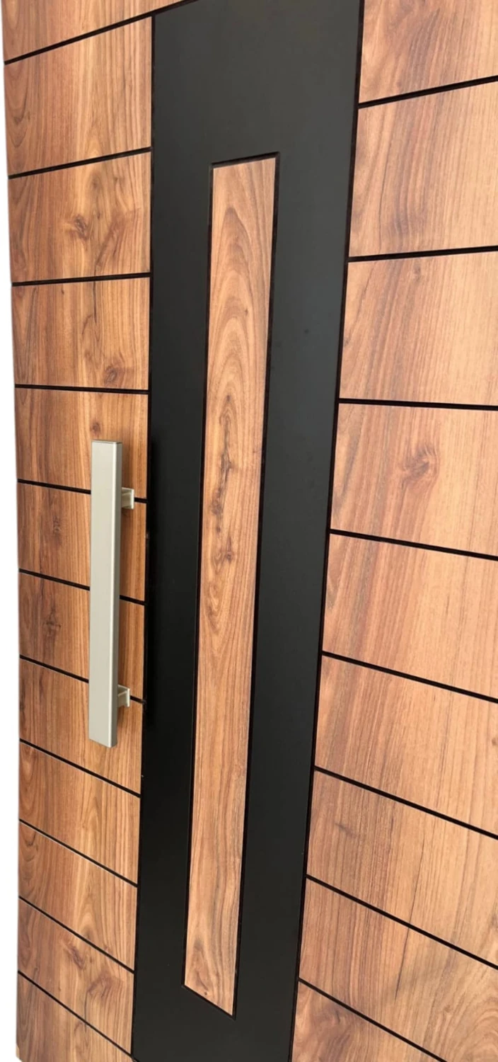 Çelik Kapı Çekme Kolu Tutma Kolu Dikdörtgen Model Renk Saten (Gümüş Gri) 40CM