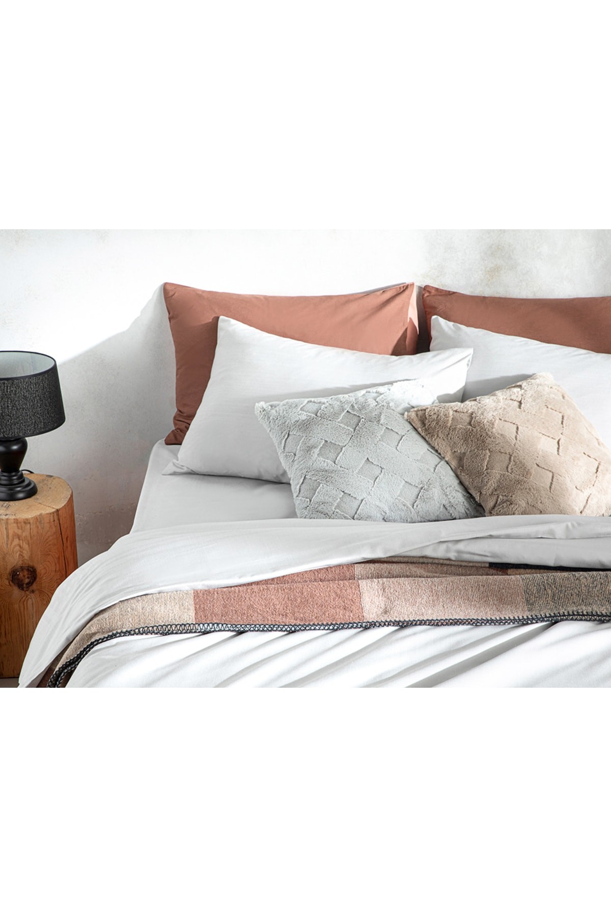 Novella Premium Soft Cotton Çift Kişilik Nevresim Takımı 200x220 Cm Gri