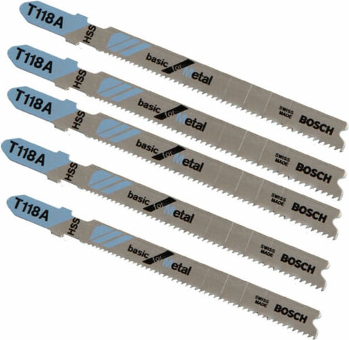 BOSCH - Ekonomik Seri Metal İçin T 118 A Dekupaj Testeresi Bıçağı - 5'Li Paket