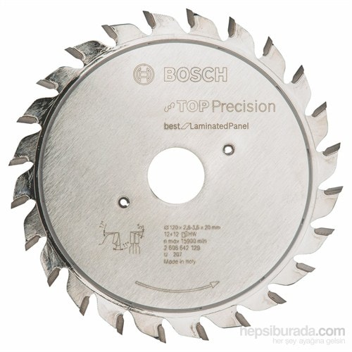 BOSCH - Best Serisi Hassas Kesim Lamine Panel İçin Ön Çizme Bıçağı - 120 X 20 X 2,8-3,6 Mm, 12+12 Diş