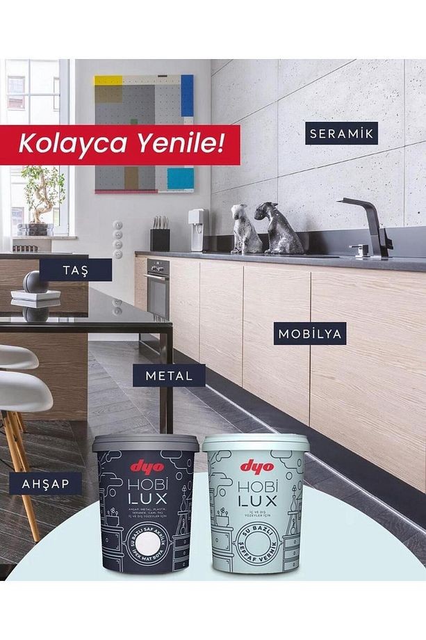 Hobilux Siyah Su Bazlı Saf Akrilik 0,4 lt Hobi Boyası ( 0020 - siyah )