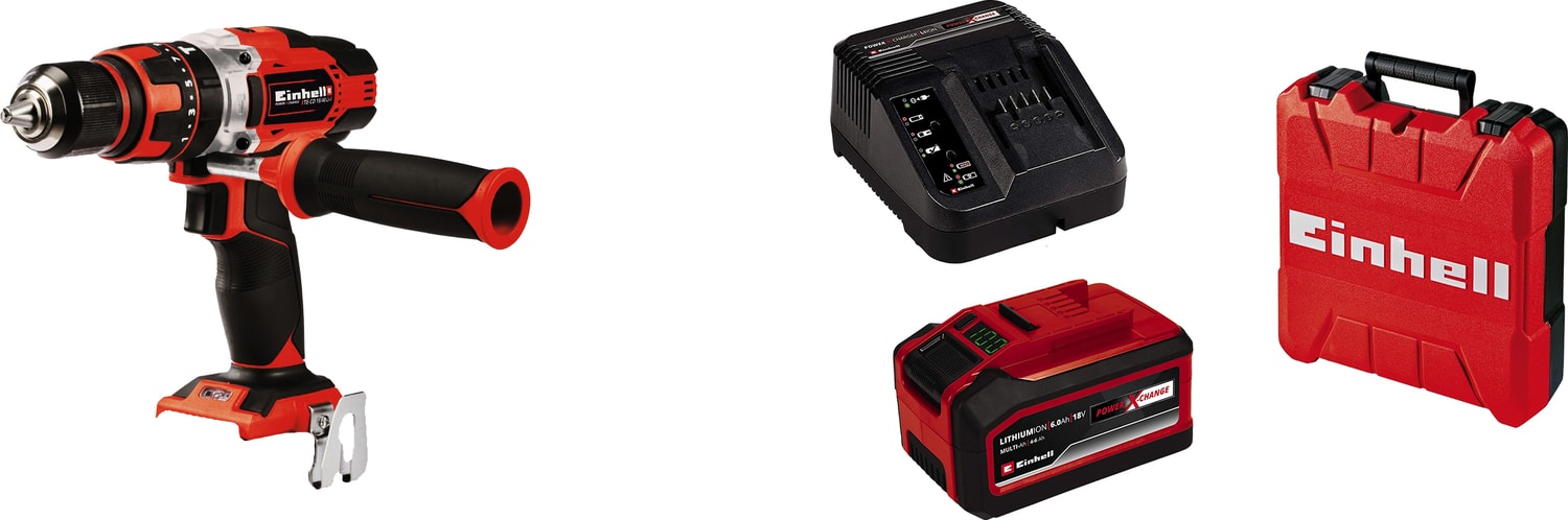 EİNHELL Te-Cd 18/48 Li-I Akülü Darbeli Matkap + 18V 6 Ah Akülü Çantalı Set