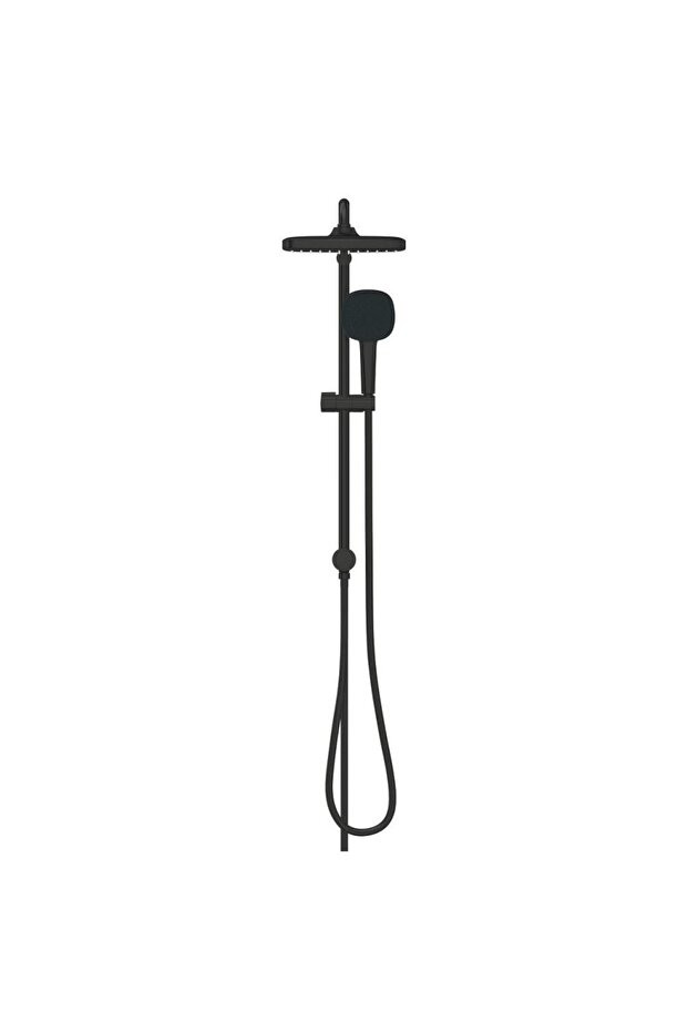 Tempesta System 250 Cube Duvar Bağlantılı, Divertörlü Duş Sistemi Mat Siyah - 269772431