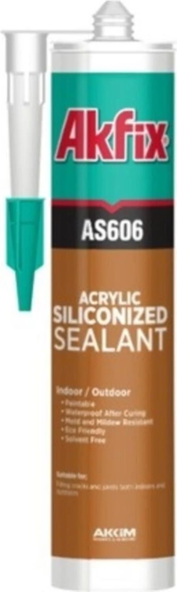 AS606 Silikonize Akrilik Mastik 500 gr Altın Meşe