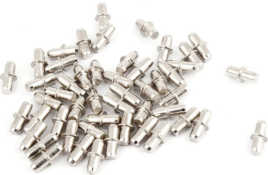 Mobilya Göğüs Donanım Tutucu Raf Pimleri Mandal 5mm 50 Adet Destekler