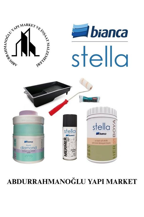 Liquid Diamond Parlak  ( Sıvı Elmas ),  Stella 1 lt - 0,5 lt,  Sprey Boyama Seti