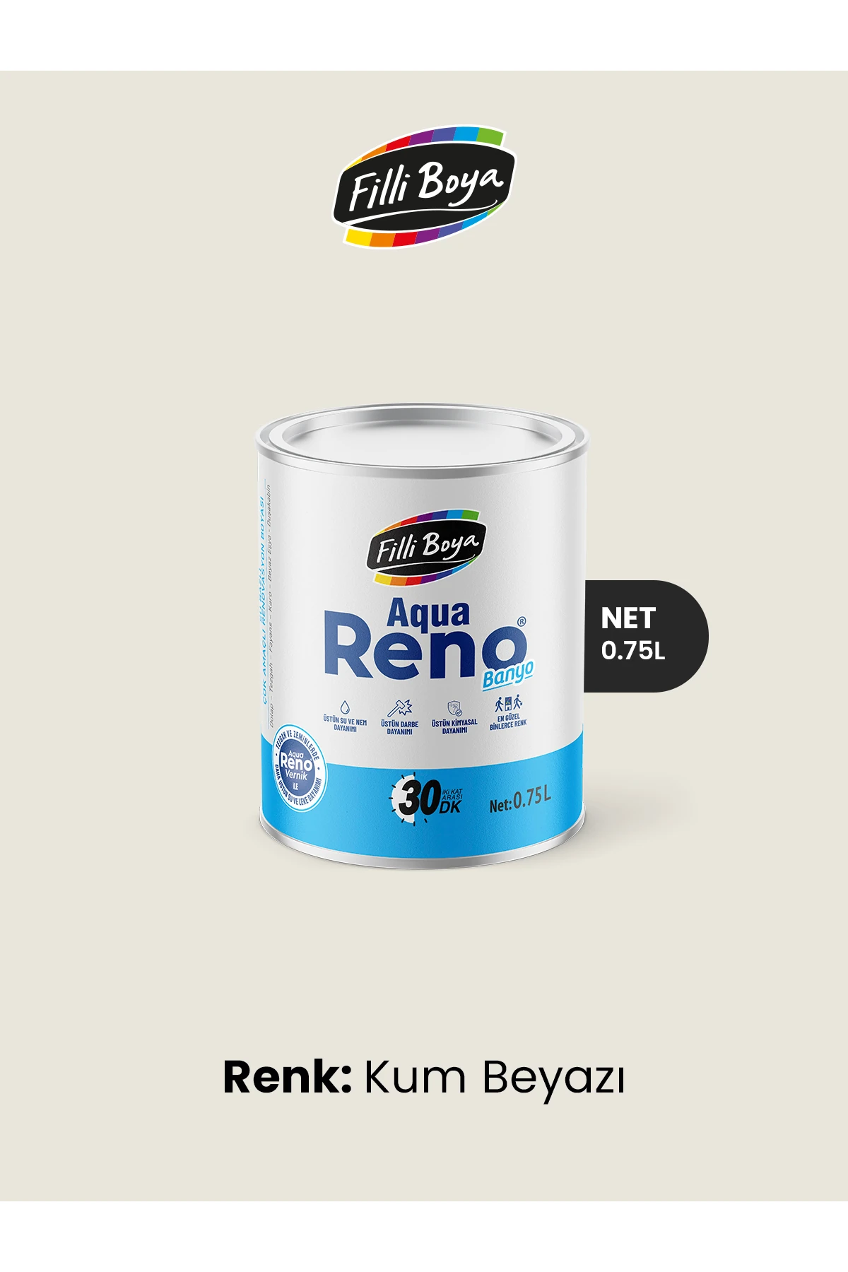 Filli Aqua Reno Banyo 0.75 Lt Kum Beyazı