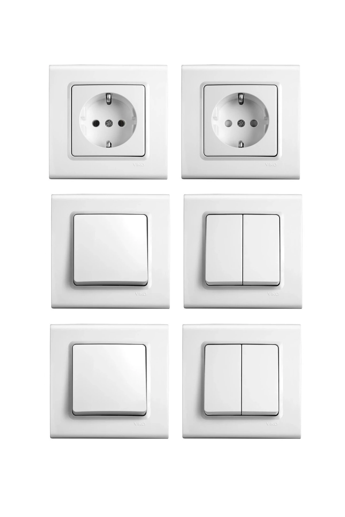 Viko anahtar ve  priz seti takımı 6 lı set çerçeveli