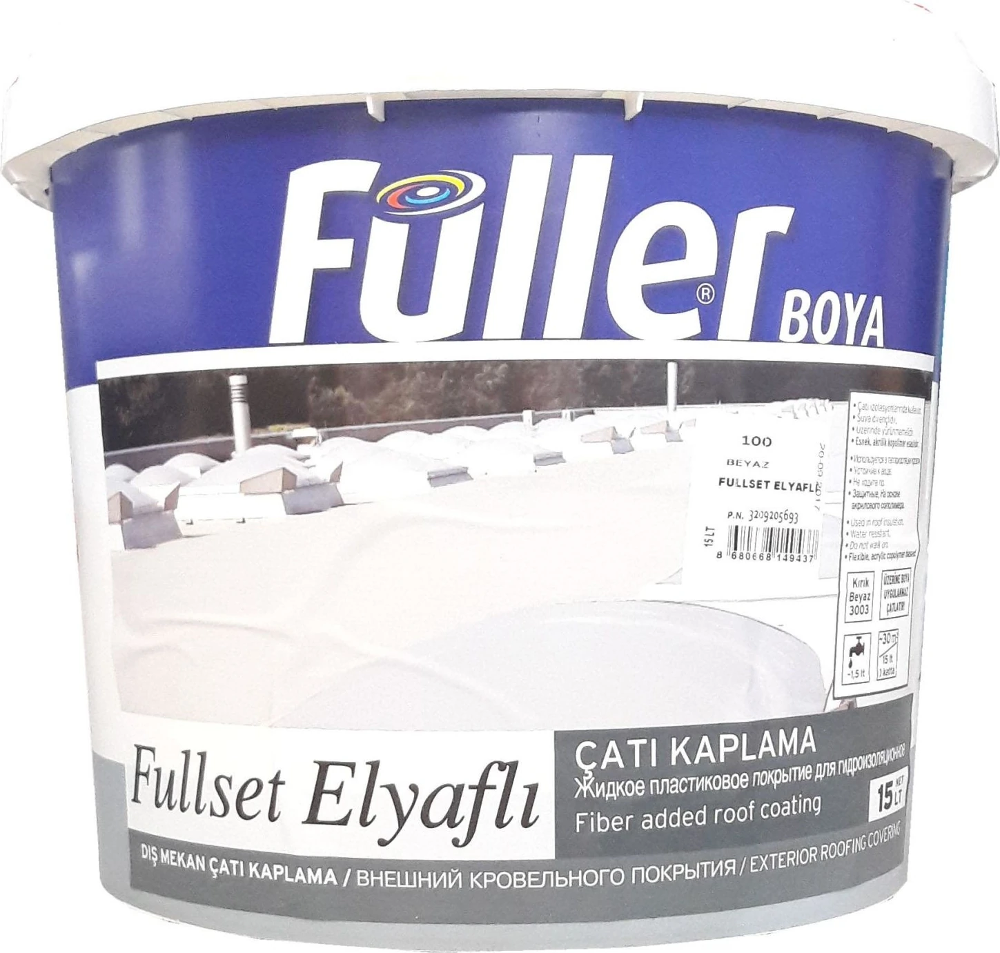 Füller Fullset Elyaflı Çatı Kaplama 15 Litre Beyaz