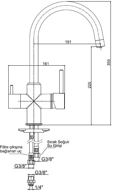 Çift Akışlı (Dual Flow) Eviye Bataryası 102118137