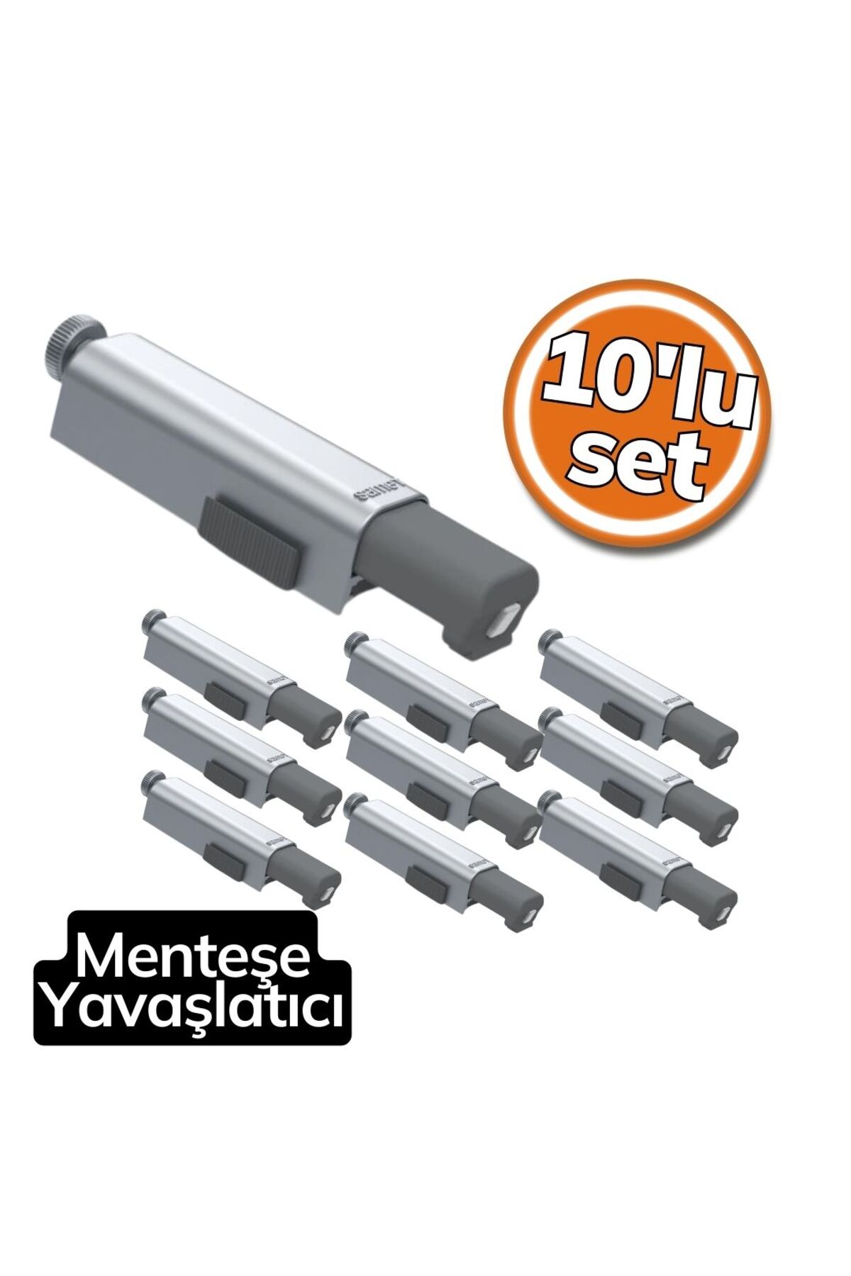 Star Yavaşlatıcı Menteşe Üstü Düz Plus Nikel 10'lu Set