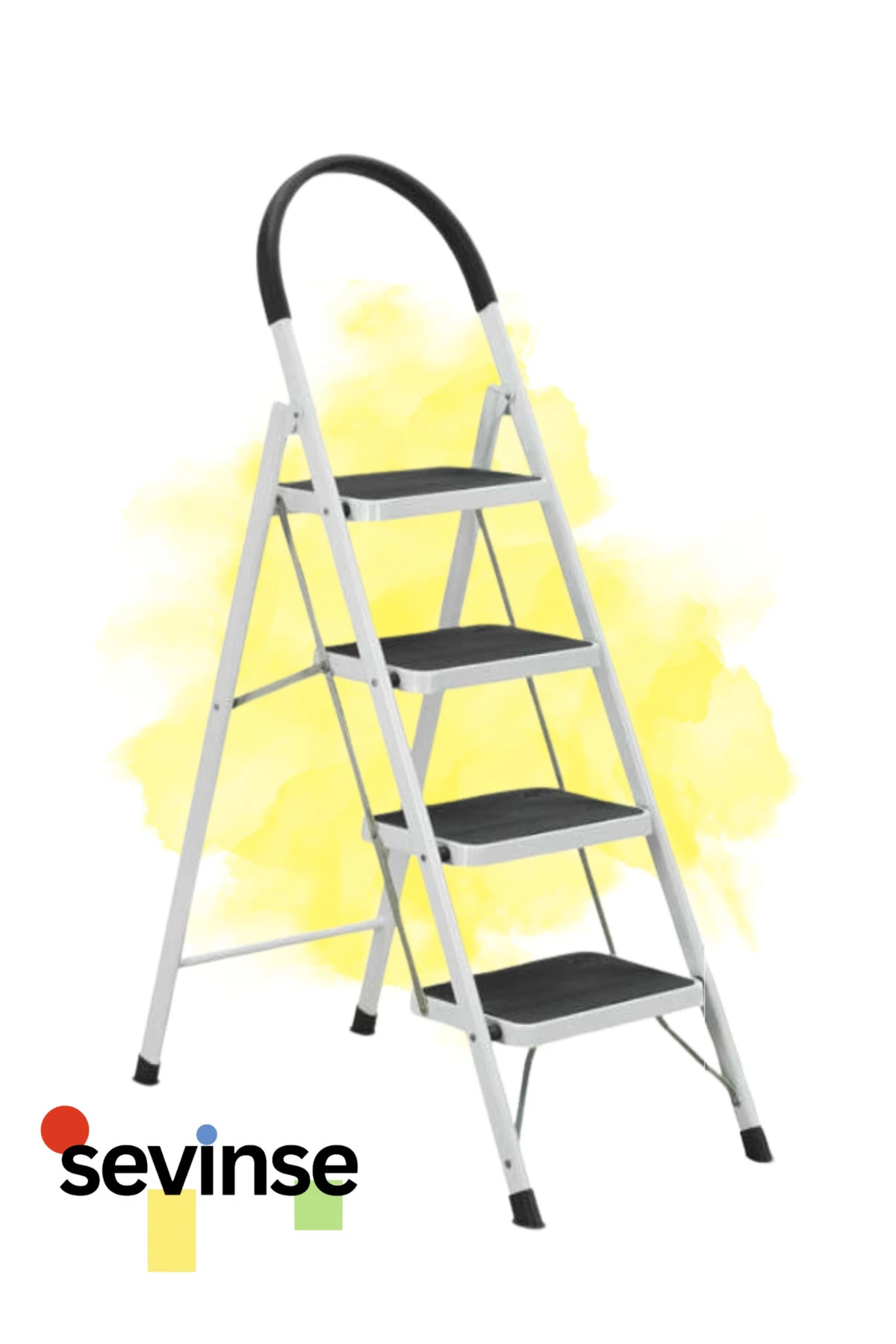 4 Basamaklı Paslanmaz Çelik Merdiven - 2 Yıl Garantili
