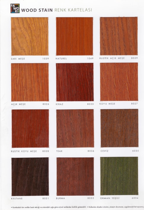 Wood Stain Dekoratif Ahşap Verniği 0,75 L Rustik Koyu Meşe