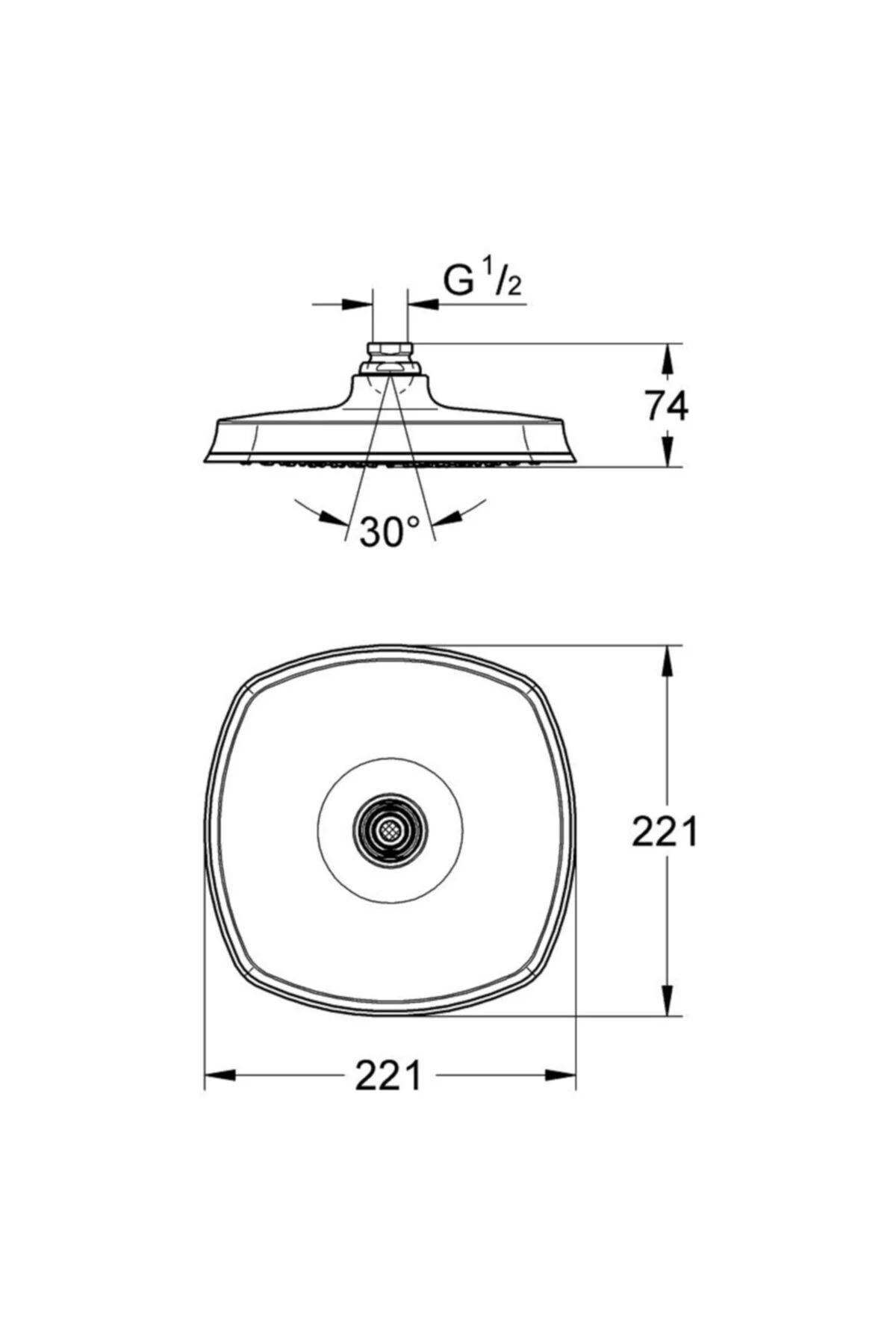 Grandera 210 Tepe Duşu 1 Akışlı (27974000)