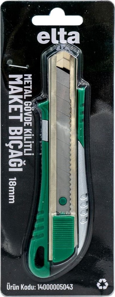 İzeltaş  Metal Gövde Kilitli Geniş Maket Bıçağı 18 mm