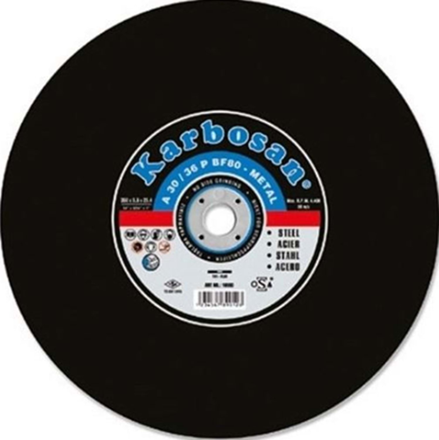 KARBOSAN 350X3.5X25.4  Metal Kesici
