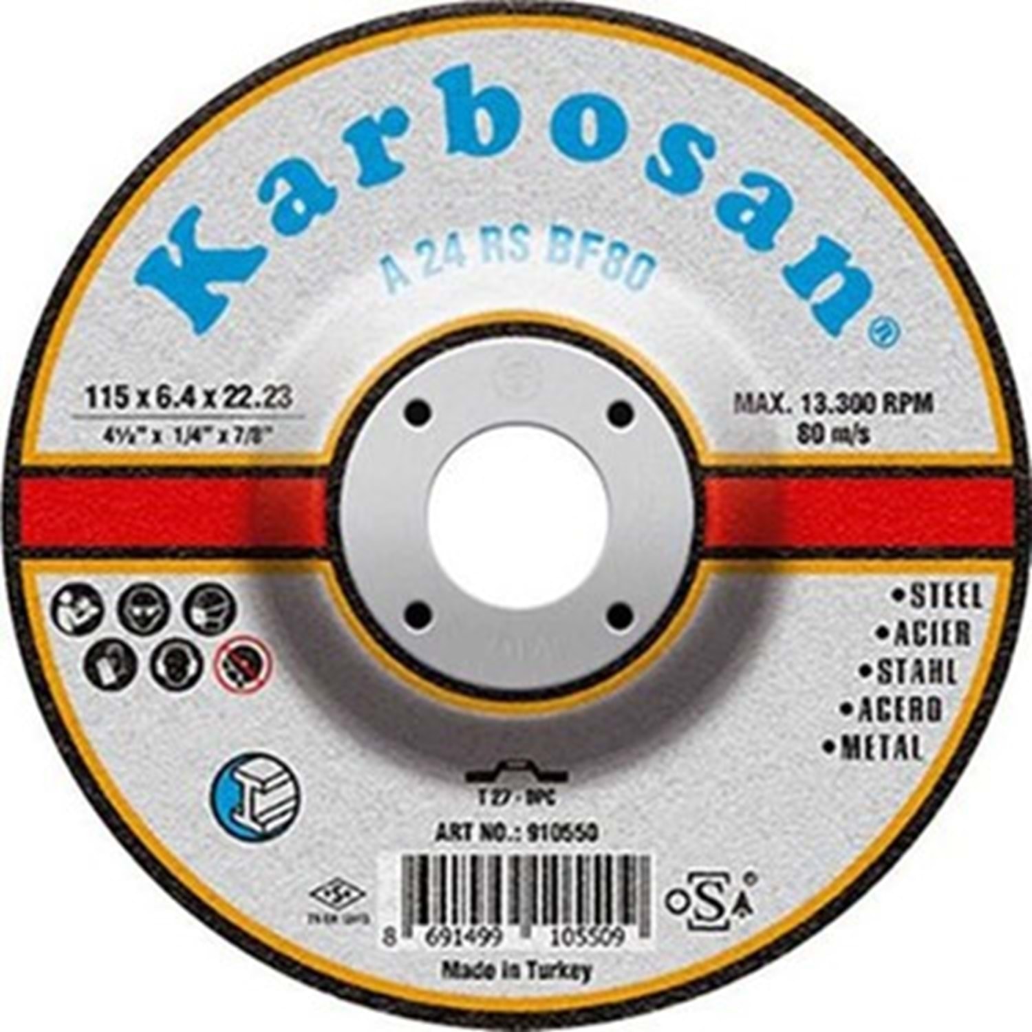 KARBOSAN 115X6.4X22.23  Taşlama
